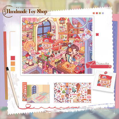 Shop Theme | Scene Time 13.0 Series, Sticker Scene, 3D Miniature Scene Stickers, Stress-Relief DIY Stickers, Scene-Setting Stickers, DIY Stickers