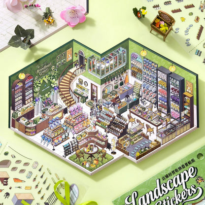 Stock Theme Vol. 4 | Seafood Shop | Scene Magic 20.0 Series | Sticker Scene, 3D Miniature Scene Stickers, stress-relief DIY stickers, Scene-setting Stickers