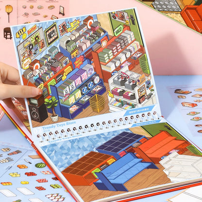 Stock Theme Vol. 5 & 6 | Fresh Fruit Market | Sticker Scene, 3D Miniature Scene Stickers, stress-relief DIY stickers, Scene-setting Stickers