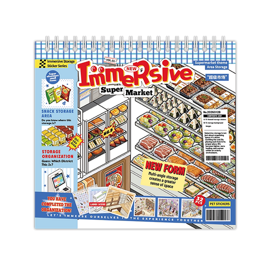 Stock Theme Vol. 5 & 6 | Fresh Fruit Market | Sticker Scene, 3D Miniature Scene Stickers, stress-relief DIY stickers, Scene-setting Stickers