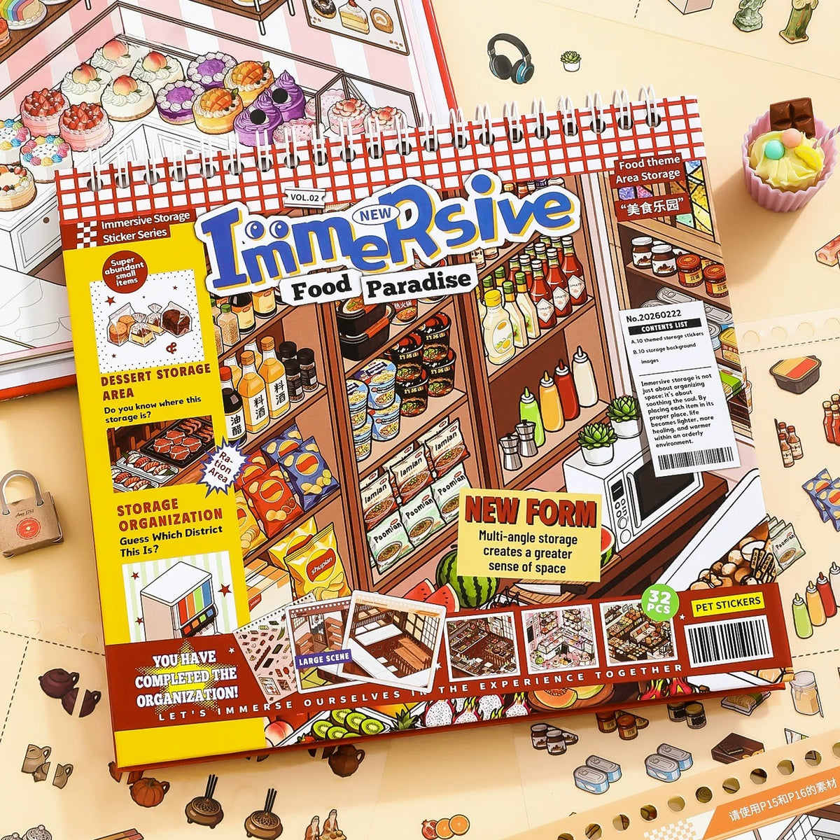 Stock Theme Vol. 5 & 6 | Fresh Fruit Market | Sticker Scene, 3D Miniature Scene Stickers, stress-relief DIY stickers, Scene-setting Stickers