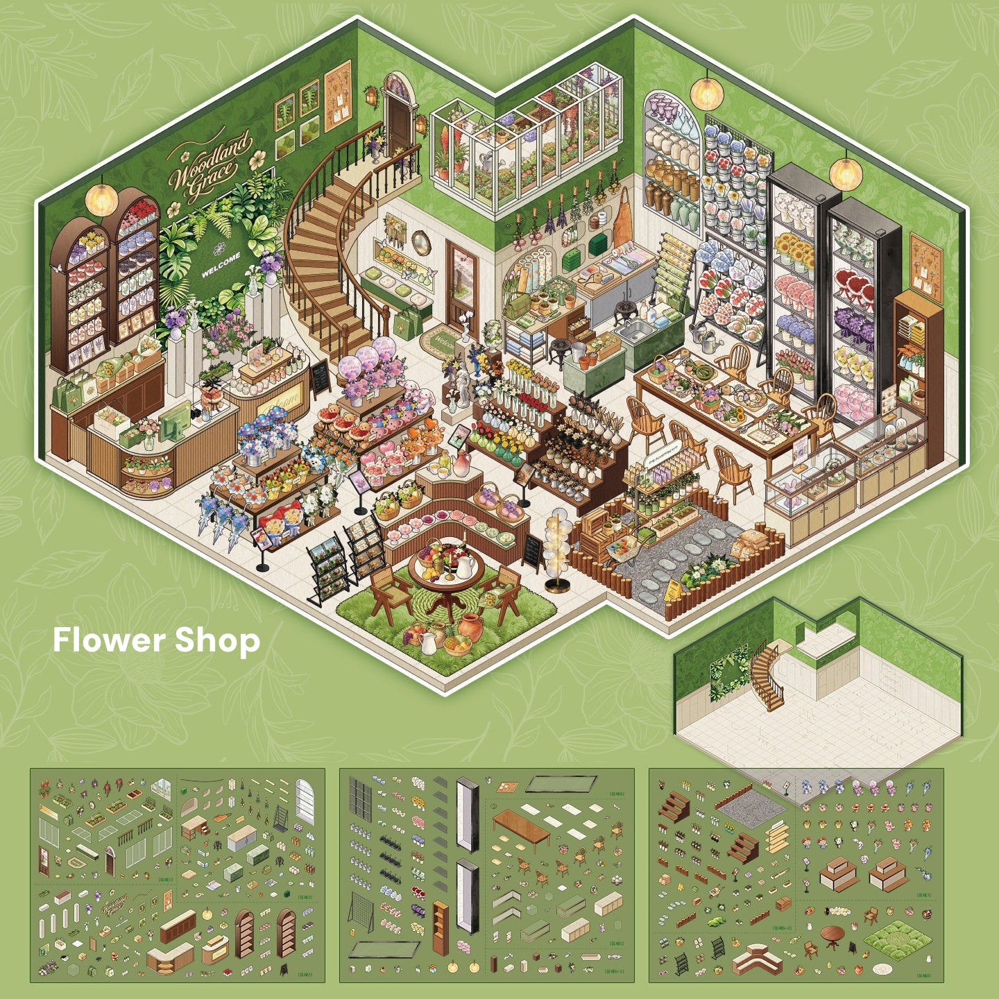Stock Theme Vol. 4 | Seafood Shop | Scene Magic 20.0 Series | Sticker Scene, 3D Miniature Scene Stickers, stress-relief DIY stickers, Scene-setting Stickers