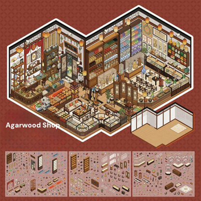 Stock Theme Vol. 4 | Seafood Shop | Scene Magic 20.0 Series | Sticker Scene, 3D Miniature Scene Stickers, stress-relief DIY stickers, Scene-setting Stickers