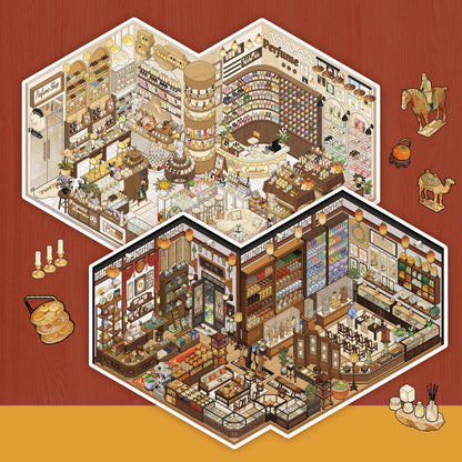 Stock Theme Vol. 4 | Seafood Shop | Scene Magic 20.0 Series | Sticker Scene, 3D Miniature Scene Stickers, stress-relief DIY stickers, Scene-setting Stickers