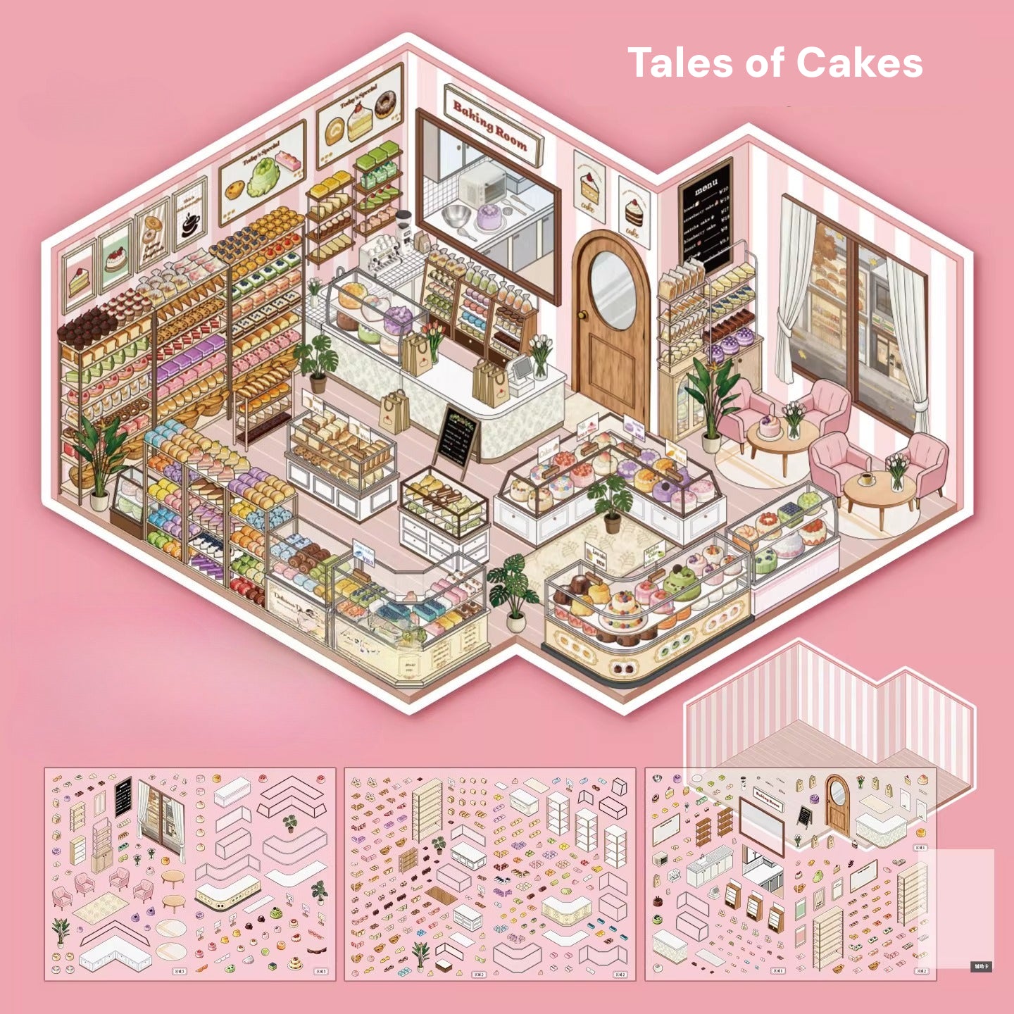 Motyw żywnościowy w skarpetkach | Duży rozmiar | Seria Scene Magic 10.0 | Naklejki Scen, Naklejki 3D Miniatury Scen, Naklejki DIY ulatniające stres, Naklejki do układania scen