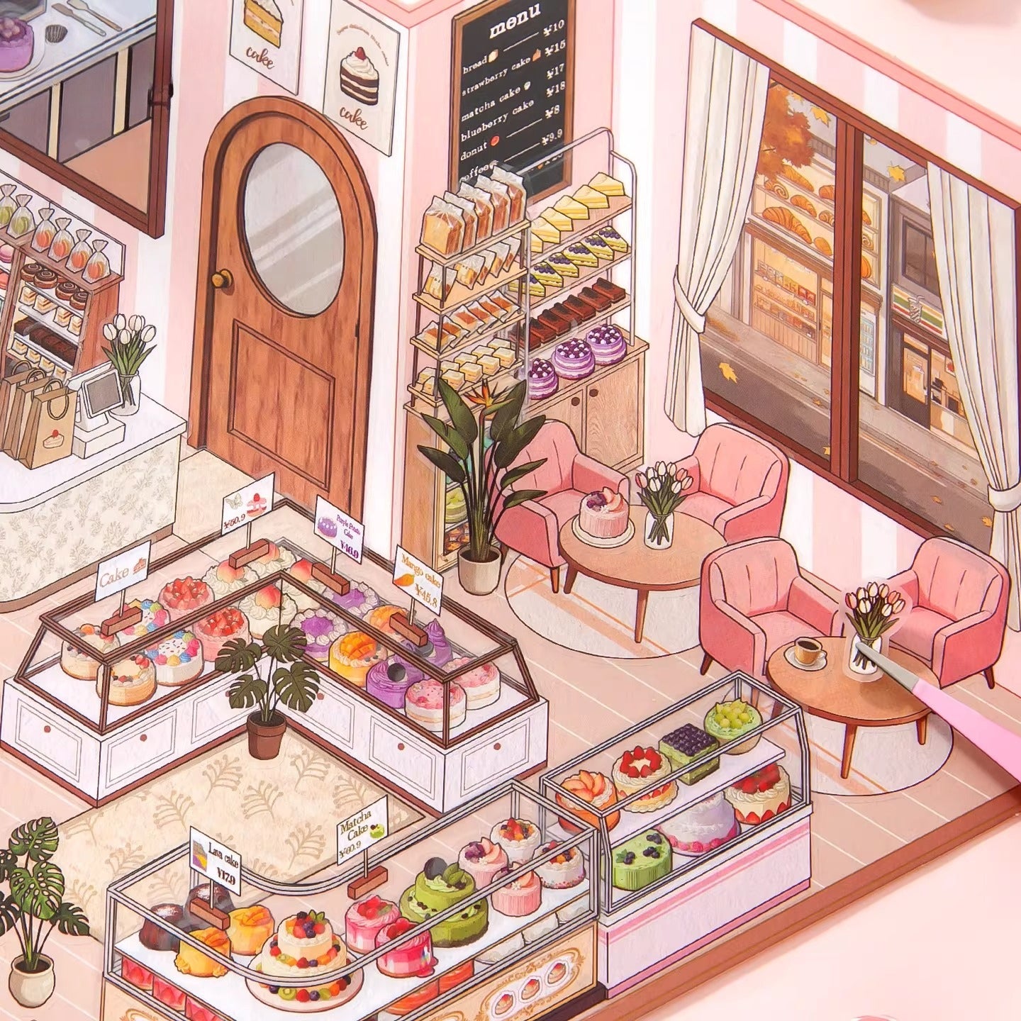 Motyw żywnościowy w skarpetkach | Duży rozmiar | Seria Scene Magic 10.0 | Naklejki Scen, Naklejki 3D Miniatury Scen, Naklejki DIY ulatniające stres, Naklejki do układania scen