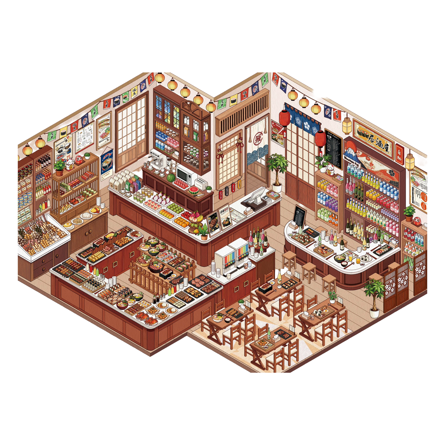 Motyw żywnościowy w skarpetkach | Duży rozmiar | Seria Scene Magic 10.0 | Naklejki Scen, Naklejki 3D Miniatury Scen, Naklejki DIY ulatniające stres, Naklejki do układania scen