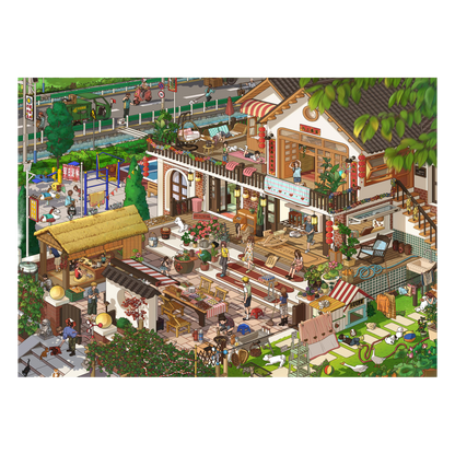 Stories Under The Eaves | Snowy Hot Spring Retreat | Big Size | Scene Garden 26.0 Series | Sticker Scene, 3D Miniature Scene Stickers, Stress-Relief DIY Stickers, Scene-Setting Stickers, DIY Stickers