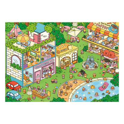 Summer Park | Pocket Scene Series 7.0 | Sticker Scene, 3D Miniature Scene Stickers, Stress-Relief DIY Stickers, Scene-Setting Stickers, DIY Stickers