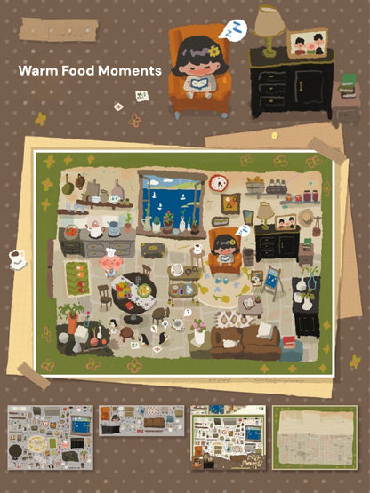 The Sleepwalker | Scene Art 23.0 Series | Sticker Scene, 3D Miniature Scene Stickers, Stress-Relief DIY Stickers, Scene-Setting Stickers