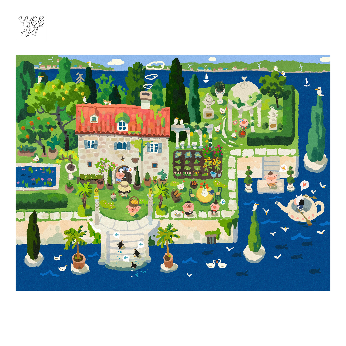 The Sleepwalker | Scene Art 23.0 Series | Sticker Scene, 3D Miniature Scene Stickers, Stress-Relief DIY Stickers, Scene-Setting Stickers