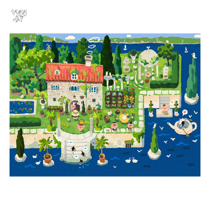 The Sleepwalker | Scene Art 23.0 Series | Sticker Scene, 3D Miniature Scene Stickers, Stress-Relief DIY Stickers, Scene-Setting Stickers