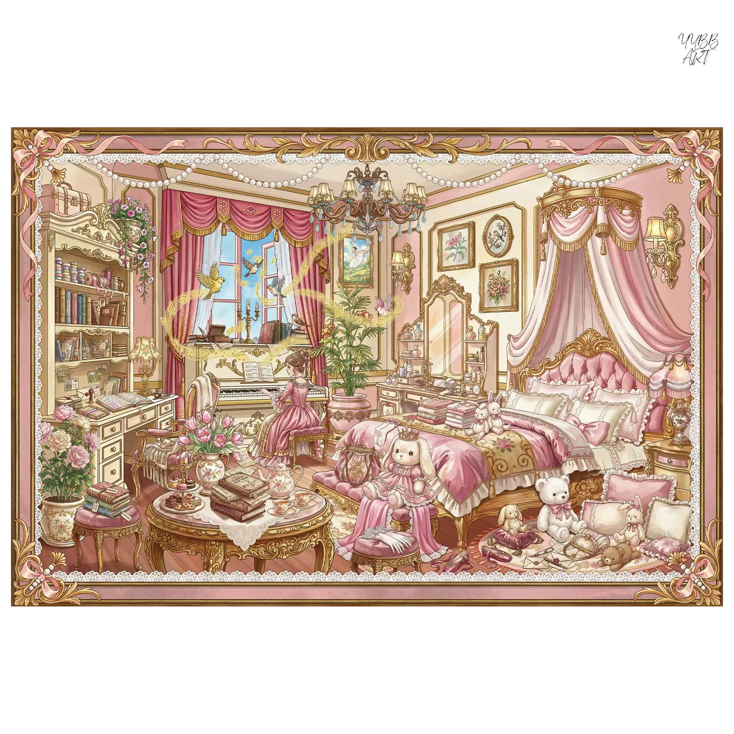 Vintage Theme | Big Size | Scene Garden 30.0 Series | Sticker Scene, 3D Miniature Scene Stickers, Stress-Relief DIY Stickers, Scene-Setting Stickers, DIY Stickers