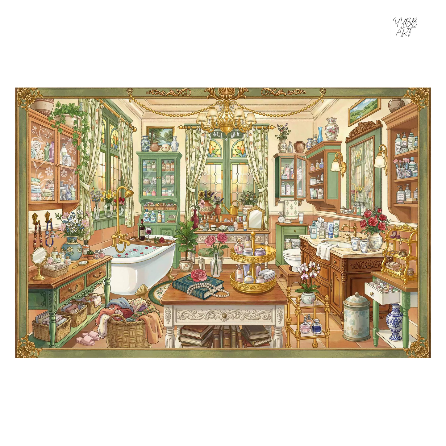 Vintage Theme | Big Size | Scene Garden 30.0 Series | Sticker Scene, 3D Miniature Scene Stickers, Stress-Relief DIY Stickers, Scene-Setting Stickers, DIY Stickers