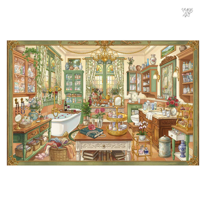 Vintage Theme | Big Size | Scene Garden 30.0 Series | Sticker Scene, 3D Miniature Scene Stickers, Stress-Relief DIY Stickers, Scene-Setting Stickers, DIY Stickers
