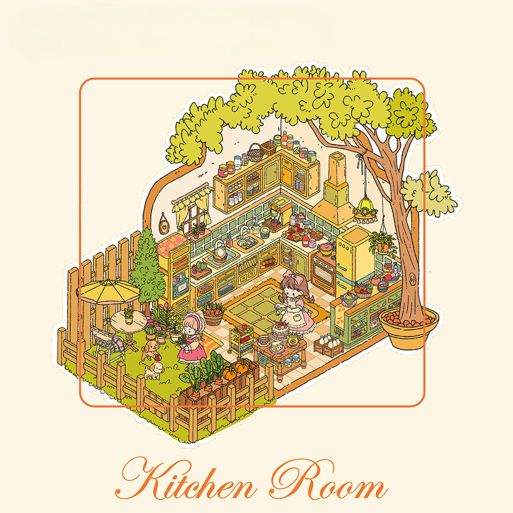 Sticker Scences Vintage Theme | Scene Time 10.0 Series, Sticker Scene, 3D Miniature ...