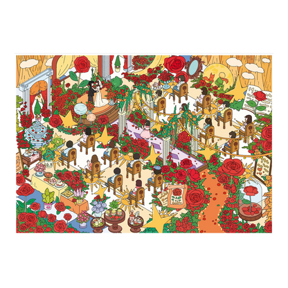 ウェディングテーマ | ビッグサイズ | Scene Time 14.0シリーズ、ステッカーシーン、3Dミニチュアシーンステッカー、ストレス解消DIYステッカー、シーン設定ステッカー、DIYステッカー