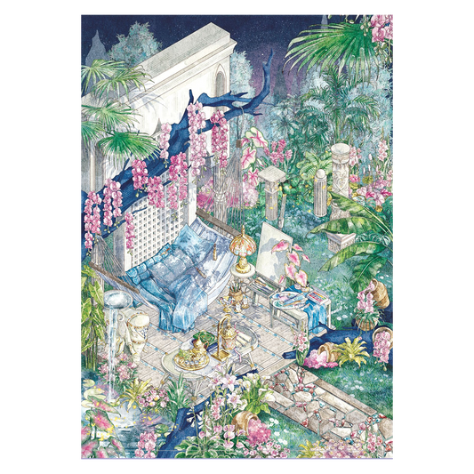 Wisteria Garden | Laser Light Effect | Big Size | Scene Garden 27.0 Series | Sticker Scene, 3D Miniature Scene Stickers, Stress-Relief DIY Stickers, Scene-Setting Stickers, DIY Stickers