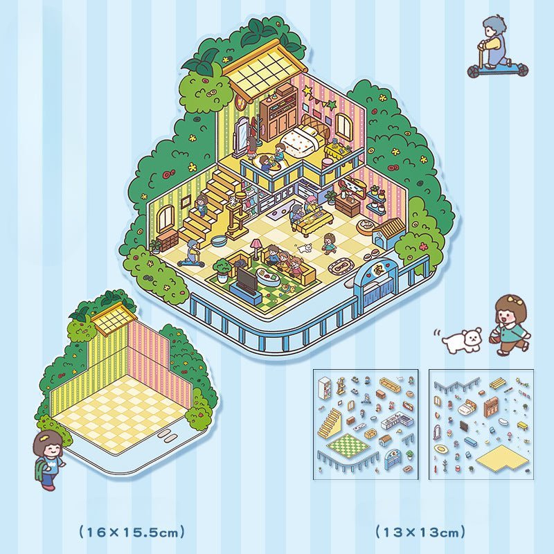 Scene Art 3.0 Series | DIY Sticker Scene, 3D Miniature Scene Stickers, Stress - Relief DIY stickers, Scene - setting Stickers - YYBB ART