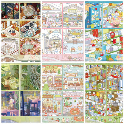 Serie Jardín de Escenas 15.0 | Escena de Pegatinas, Pegatinas de Escenas en Miniatura 3D, Pegatinas DIY para Alivio del Estrés, Pegatinas para Crear Escenas, Pegatinas DIY