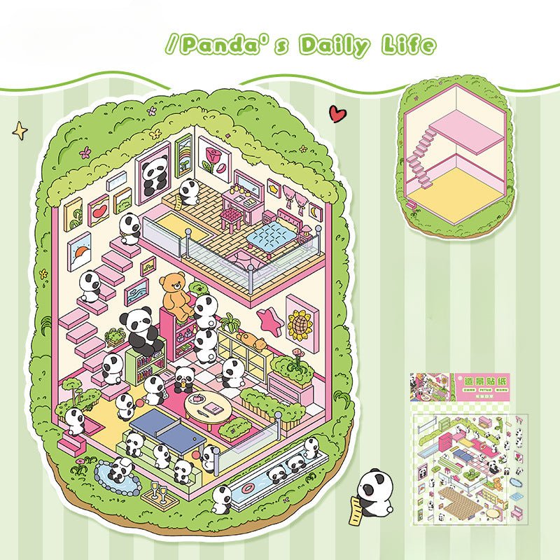 Cute Theme | Scene Art 17.0 Series | Sticker Scene, 3D Miniature Scene Stickers, Stress - Relief DIY Stickers, Scene - Setting Stickers - YYBB ART