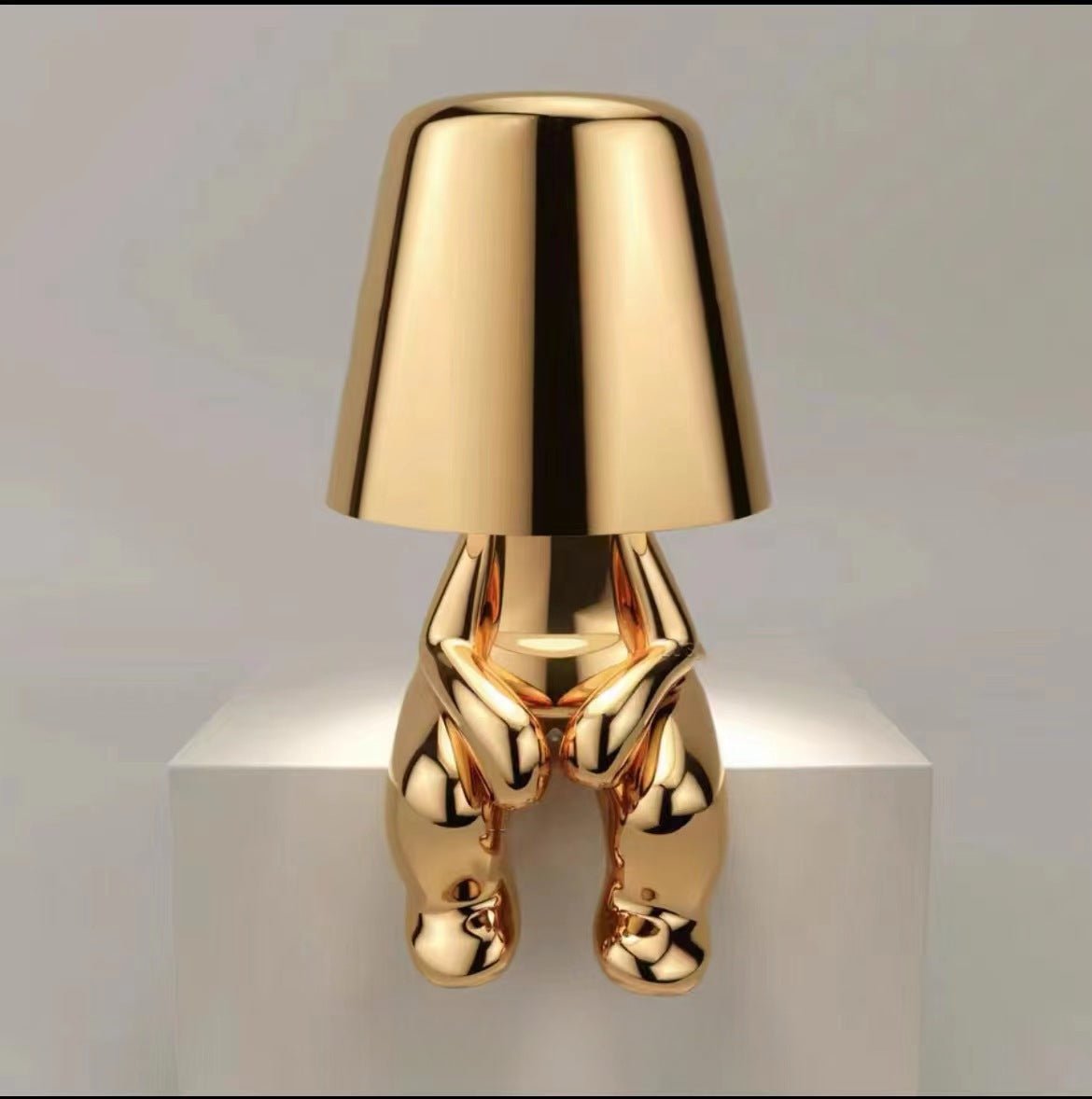 Modern Golden Human Figure Table Lamp Luxury Decorative Night Light for Bedroom - USB Rechargeable Designer Desk Light - YYBB ART