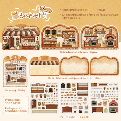 Embroidery Theme Vol. 2 | Scene Garden 25.0 Series | Sticker Scene, 3D Miniature Scene Stickers, Stress-Relief DIY Stickers, Scene-Setting Stickers, DIY Stickers