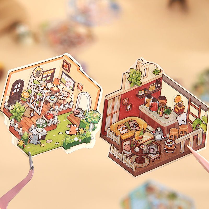 Mini Scenes Sticker Mini Sticker Scene Book | Scene Book 3.0 Series | Sticker Book, Sticker ...
