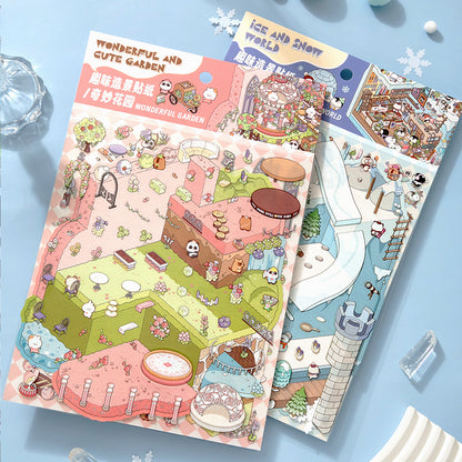 Big Size | Scene Magic 8.0 Series | Wonderland Theme | Sticker Scene, 3D Miniature Scene Stickers, stress-relief DIY stickers, Scene-setting Stickers