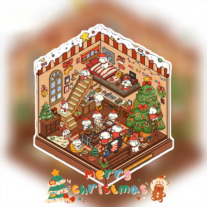 Christmas Theme | Scene Time 1.0 Series, Sticker Scene, 3D Miniature Scene Stickers, stress-relief DIY stickers, Scene-setting Stickers