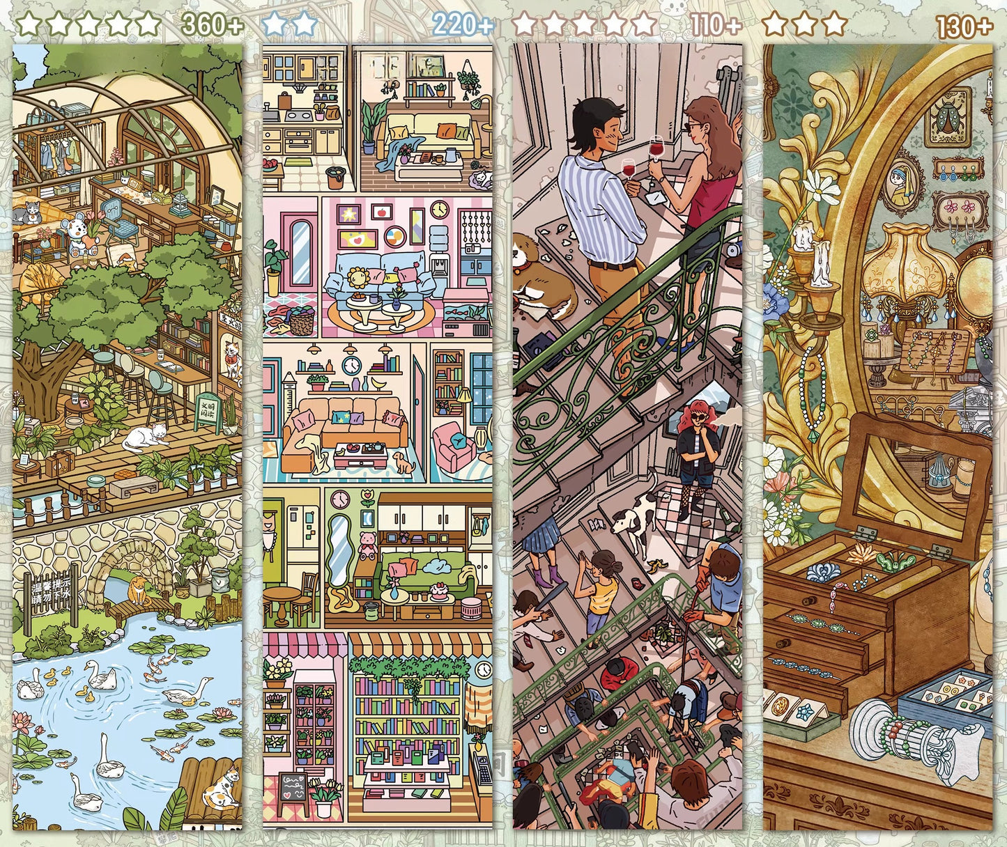 Duży Rozmiar | Seria Scen Joy 15.0 | Naklejki Sceniczne, Naklejki 3D Miniatury Scen, Naklejki DIY do Zmniejszania Stresu, Naklejki Scenograficzne, Naklejki DIY