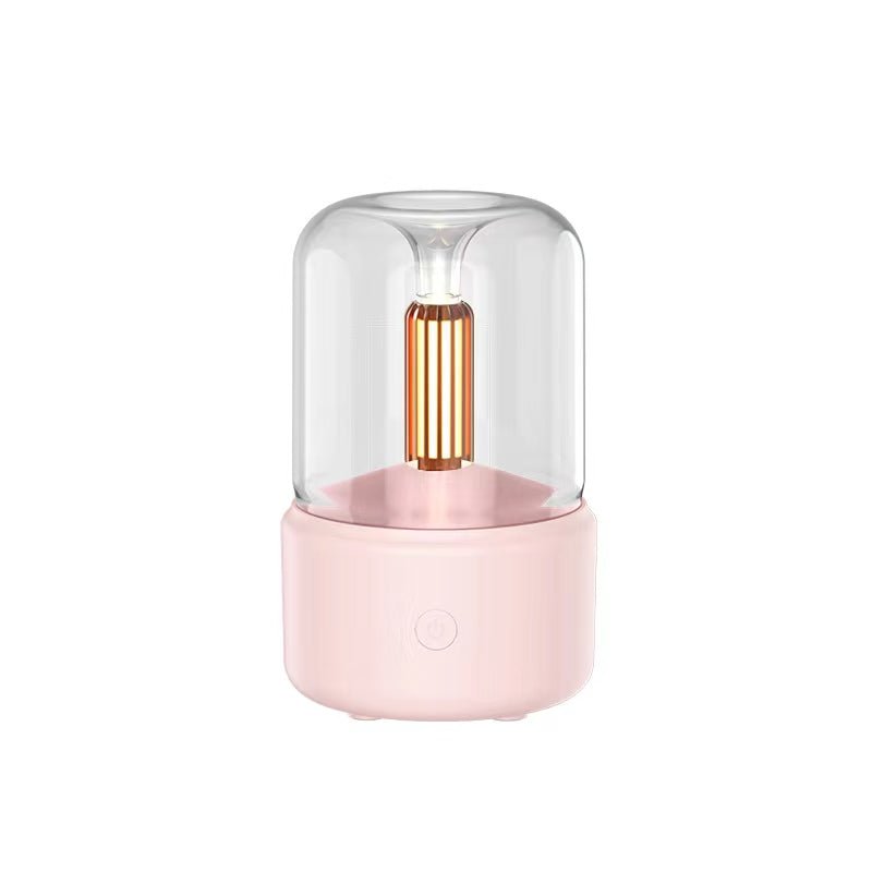 2 - in - 1 Flameless Candle Light & Aroma Diffuser | USB Essential Oil Humidifier with Romantic Flickering Light - Modern Home Fragrance Device - YYBB ART