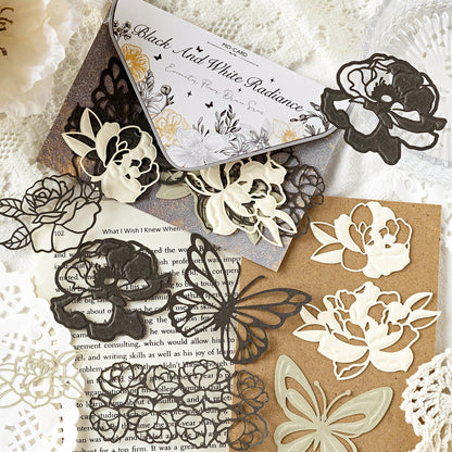 Encounter flower dream Series Hollow Lace Paper DIY Collage Material Paper pack, Vintage Scrapbook Material Paper, Junk Journal Paper - YYBB ART