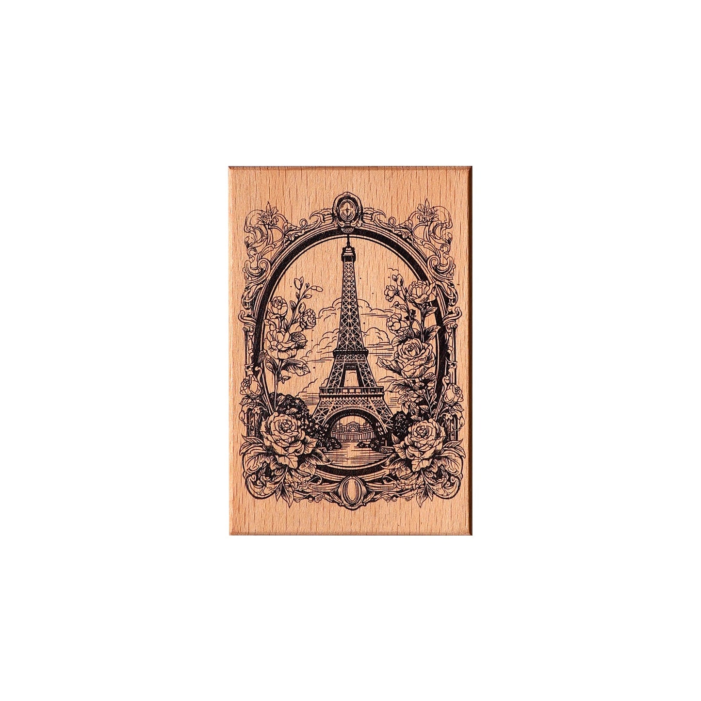 Flower and Tower Scrapbooking Stamps - Vintage Wooden Scrapbooking Stamp Series - YYBB ART