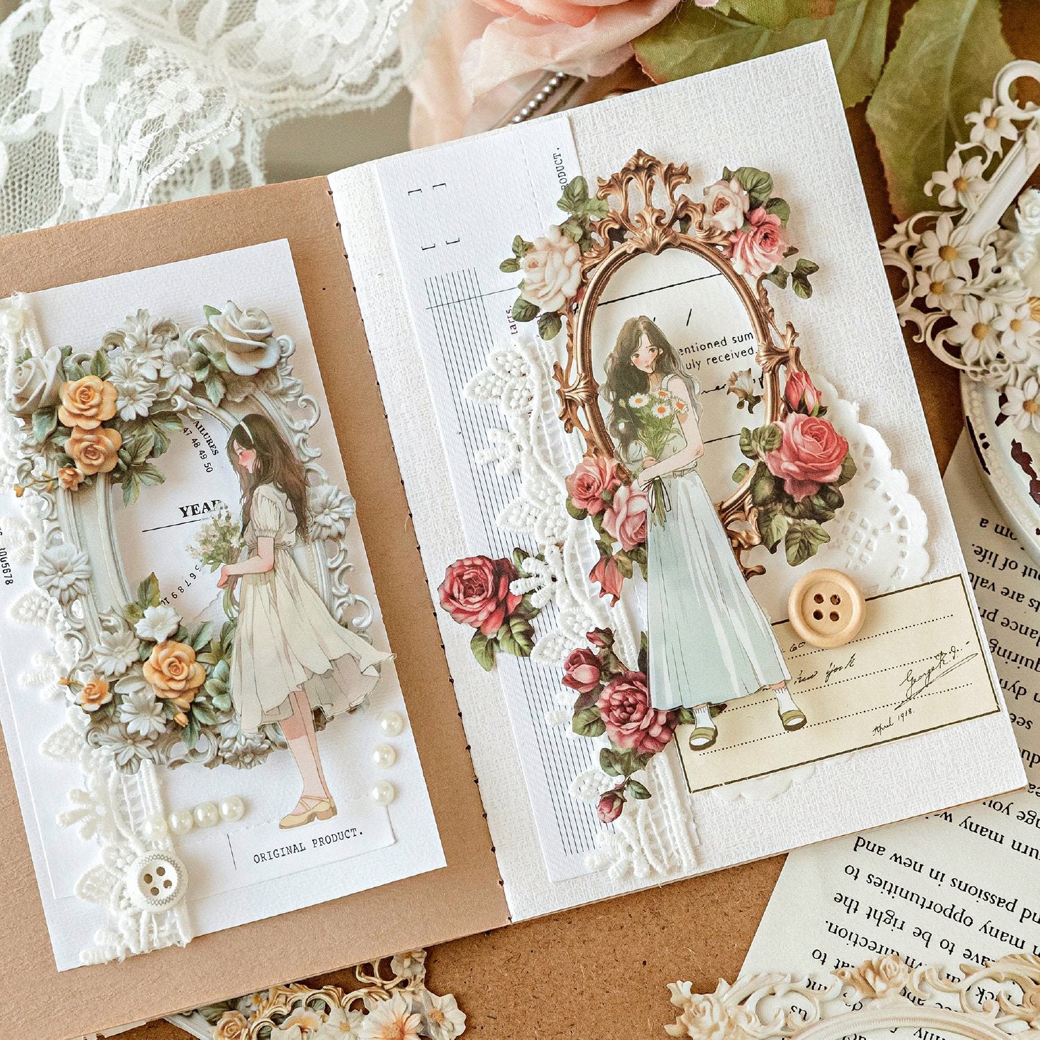 Jkapagzy 10 pezzi Hollow goffrato Photo Frame Materiale carta spazzatura diario planner scrapbooking carta decorativa vintage artigianale cartoncino Jkapagzy 10 pezzi Hollow goffrato Photo Frame Materiale carta spazzatura diario planner scrapbooking carta decorativa vintage artigianale cartoncino