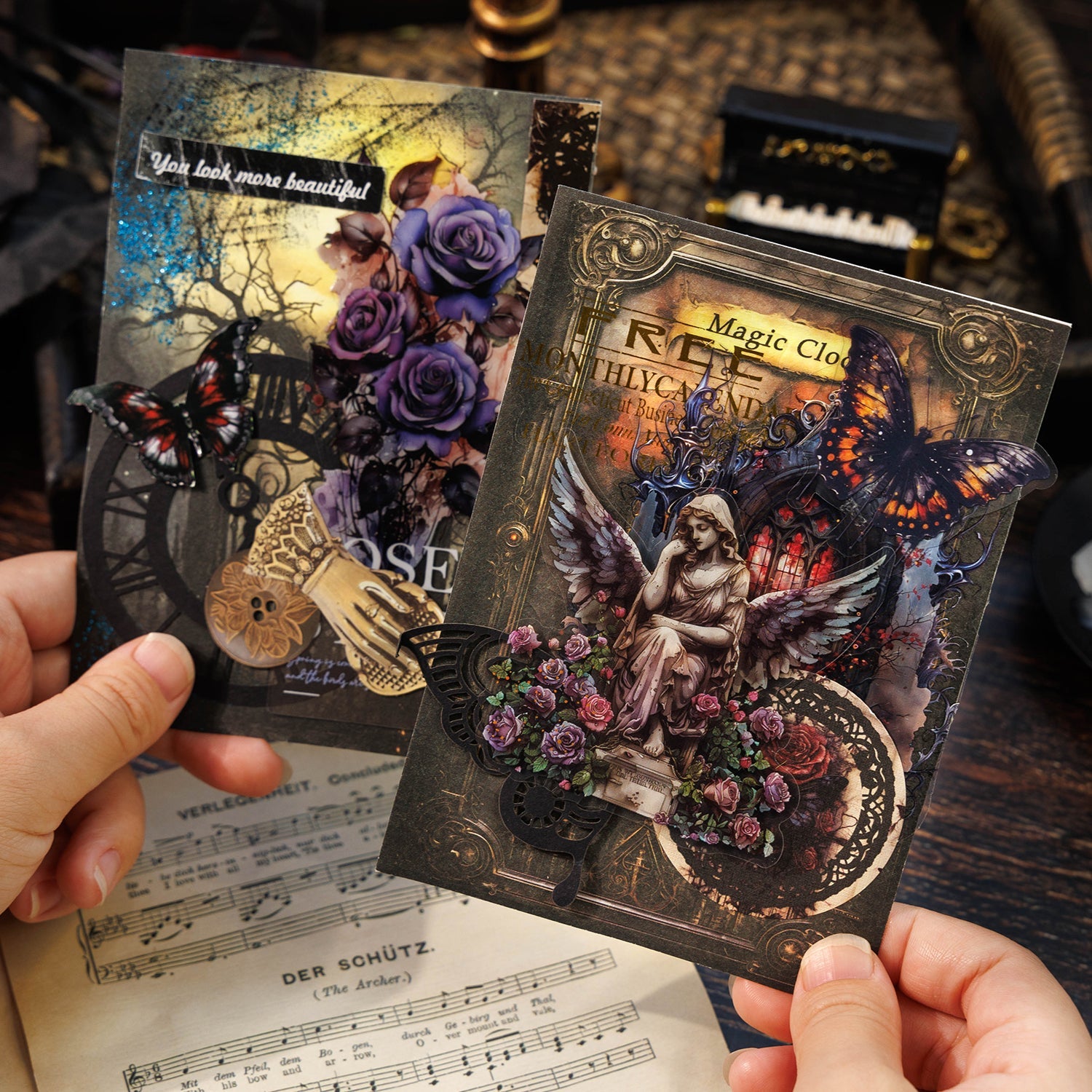 Carta per album di ritagli per diario spazzatura Gothic Carta per album di ritagli per diario spazzatura Gothic