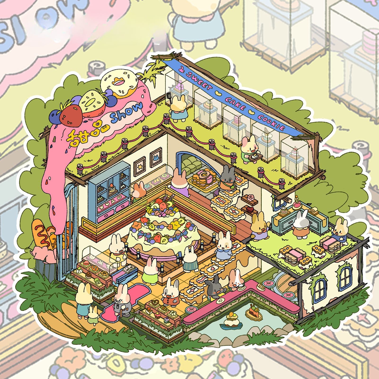 Scene Time 6.0 Series, Sticker Scene, 3D Miniature Scene Stickers, stress - relief DIY stickers, Scene - setting Stickers - YYBB ART