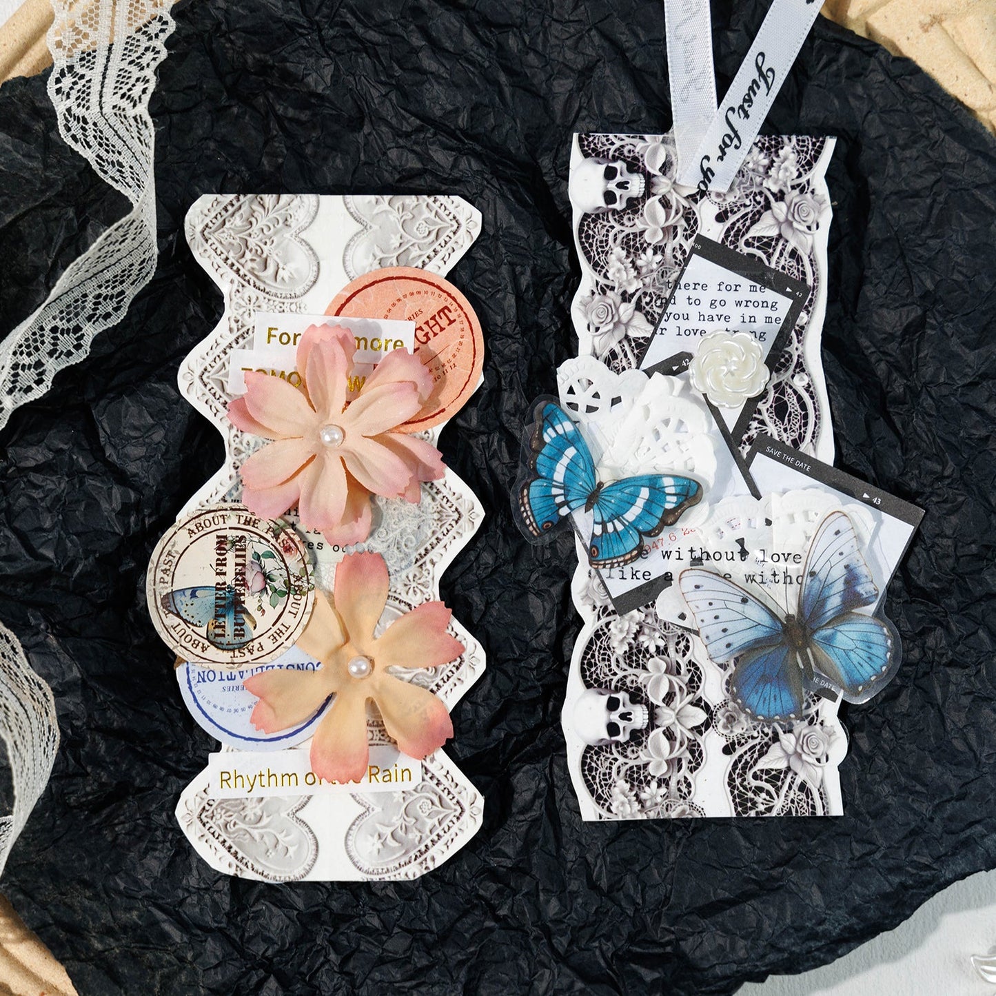 Lace Dance Series Journal Tape, Scrapbooking Tape Stickers, Collage PET Tape Stickers - YYBB ART