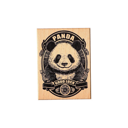 Lucky Panda Scrapbooking Stamps - Vintage Wooden Scrapbooking Stamp Series - YYBB ART