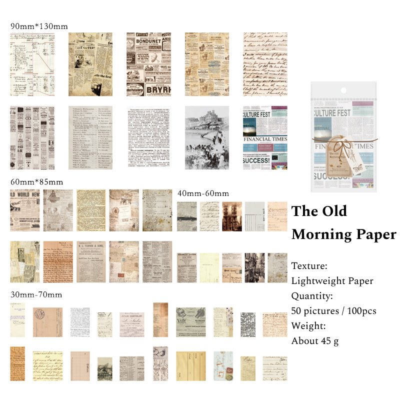 Memory Post Office Series Scrapbook Material Paper Pack, Vintage Junk Journal Paper Pack, DIY Collage Material Paper Pack - YYBB ART