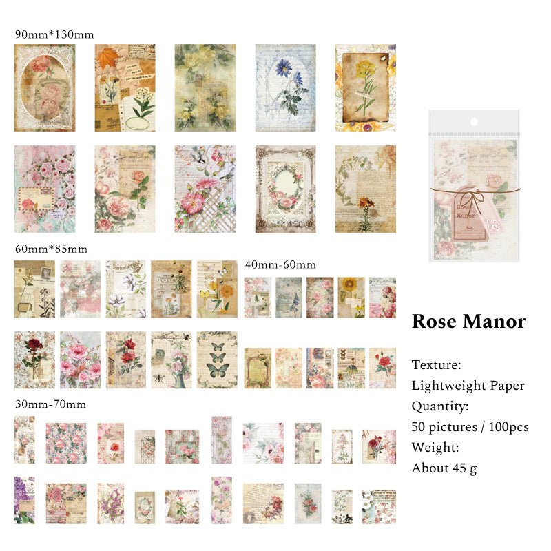 Memory Post Office Series Scrapbook Material Paper Pack, Vintage Junk Journal Paper Pack, DIY Collage Material Paper Pack - YYBB ART