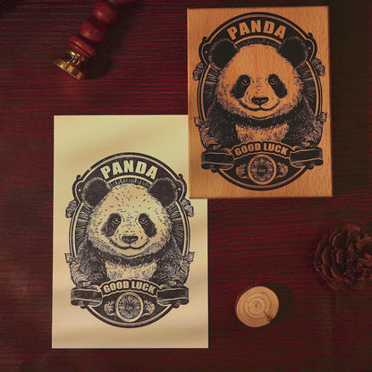 Lucky Panda Scrapbooking Stamps - Vintage Wooden Scrapbooking Stamp Series