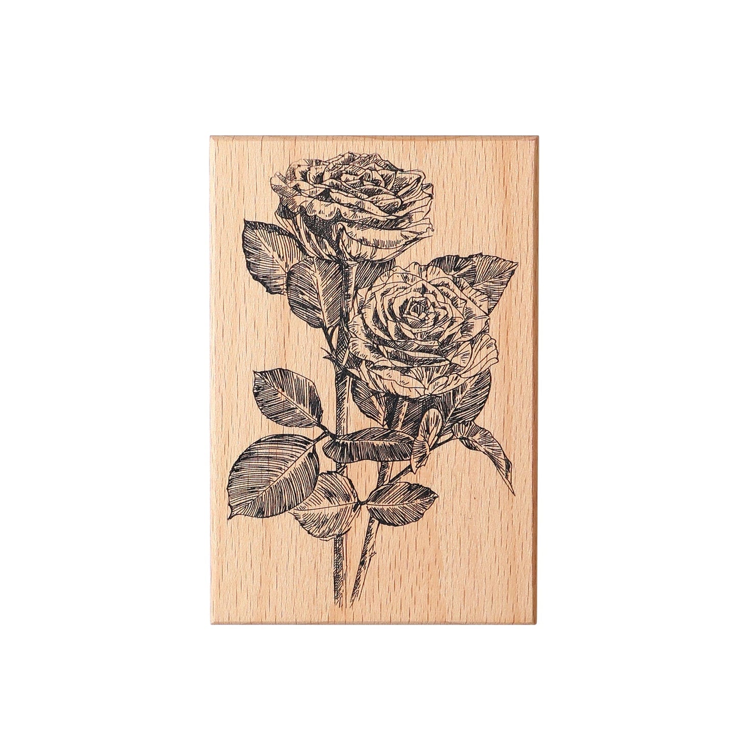 Rose in the Night Scrapbooking Stamps - Vintage Wooden Scrapbooking Stamp Series - YYBB ART