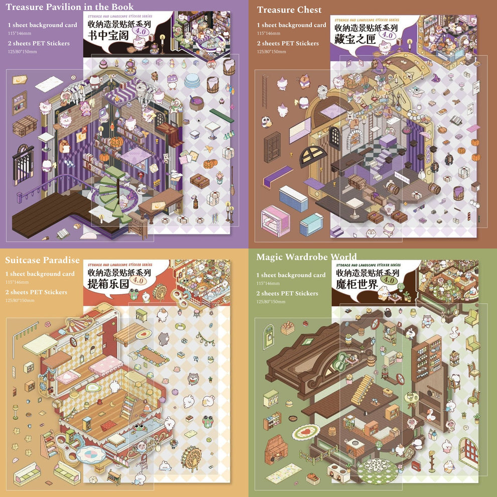 Sticker Scences Scene Magic 4.0, 3D Miniature Scene Stickers, stress-relief DIY ...
