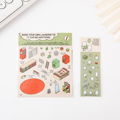 Scene World 2.0 Series, Miniature Scene Pre - cut Journal Stickers for Scene - Setting, 3D Layered Pop - up House Journal Stickers - YYBB ART